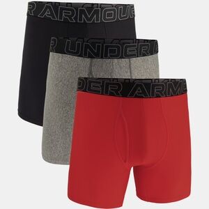 Under Armour UA Performance Tech Men's 6" 3 Pack Boxerjock Boxer Brief